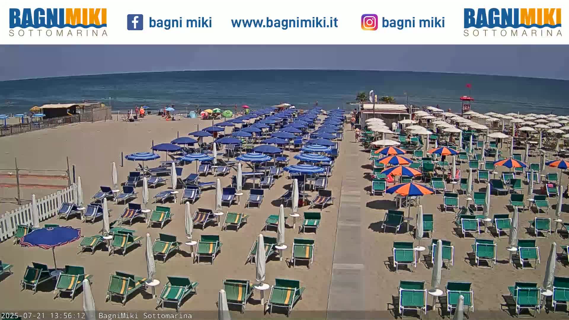 Venezia Sottomarina Miki Beach East View Live Cam - Venice, Veneto, Italy