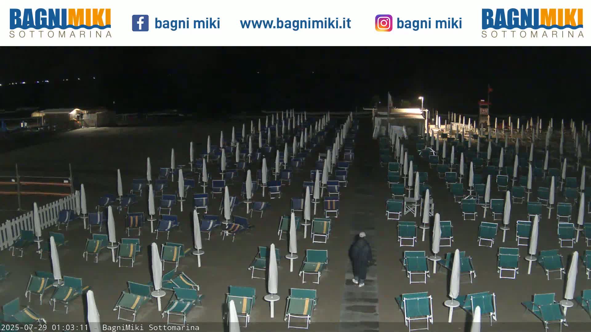 Venezia Sottomarina Miki Beach East View Live Cam - Venice, Veneto, Italy