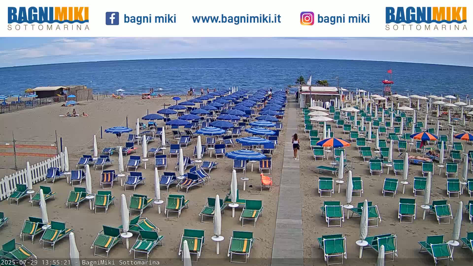 Venezia Sottomarina Miki Beach East View Live Cam - Venice, Veneto, Italy