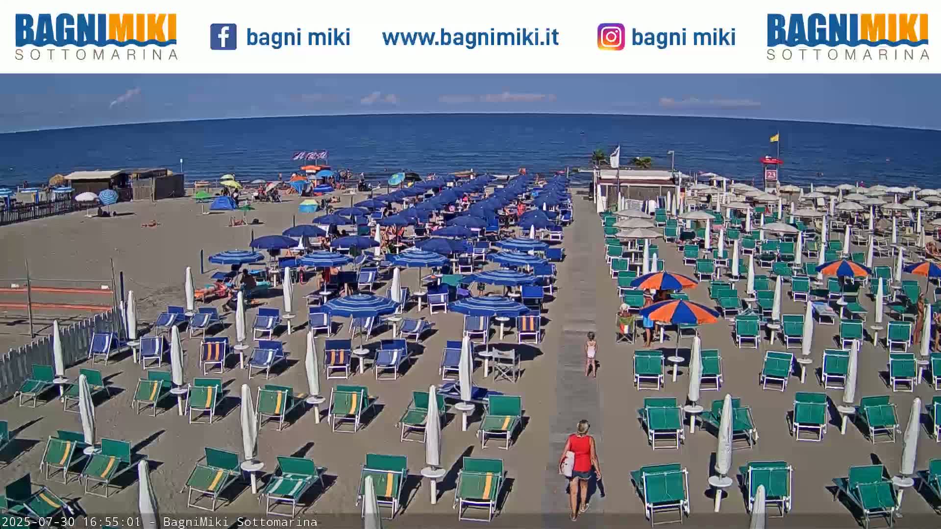 Venezia Sottomarina Miki Beach East View Live Cam - Venice, Veneto, Italy
