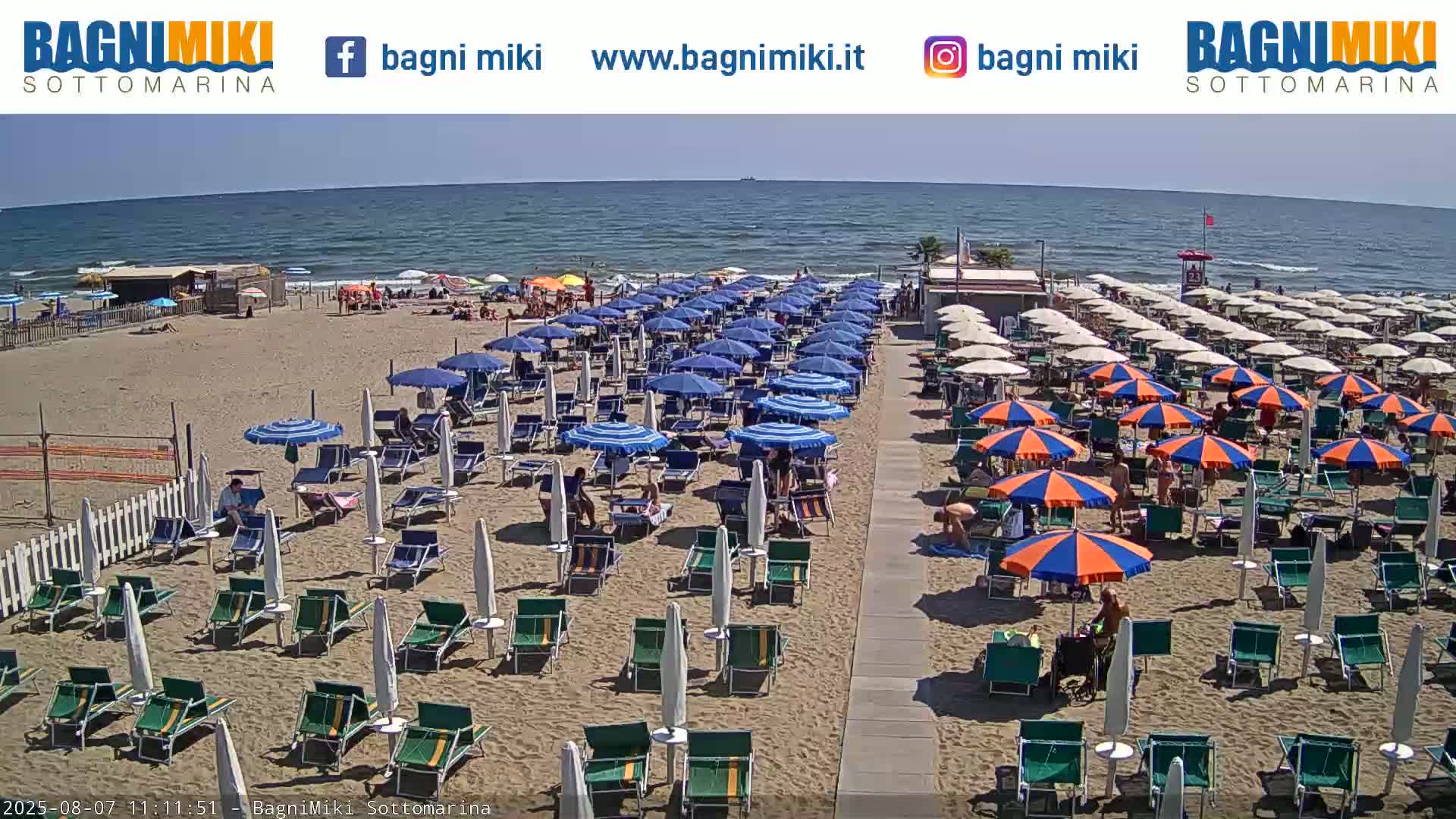 Venezia Sottomarina Miki Beach East View Live Cam - Venice, Veneto, Italy