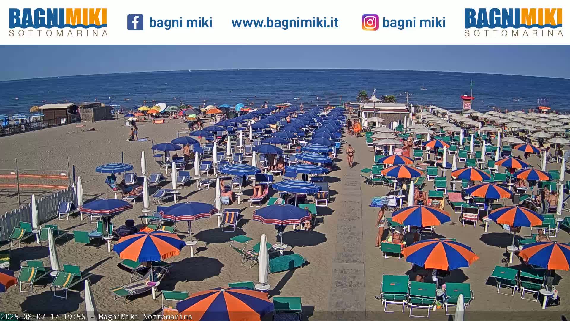 Venezia Sottomarina Miki Beach East View Live Cam - Venice, Veneto, Italy
