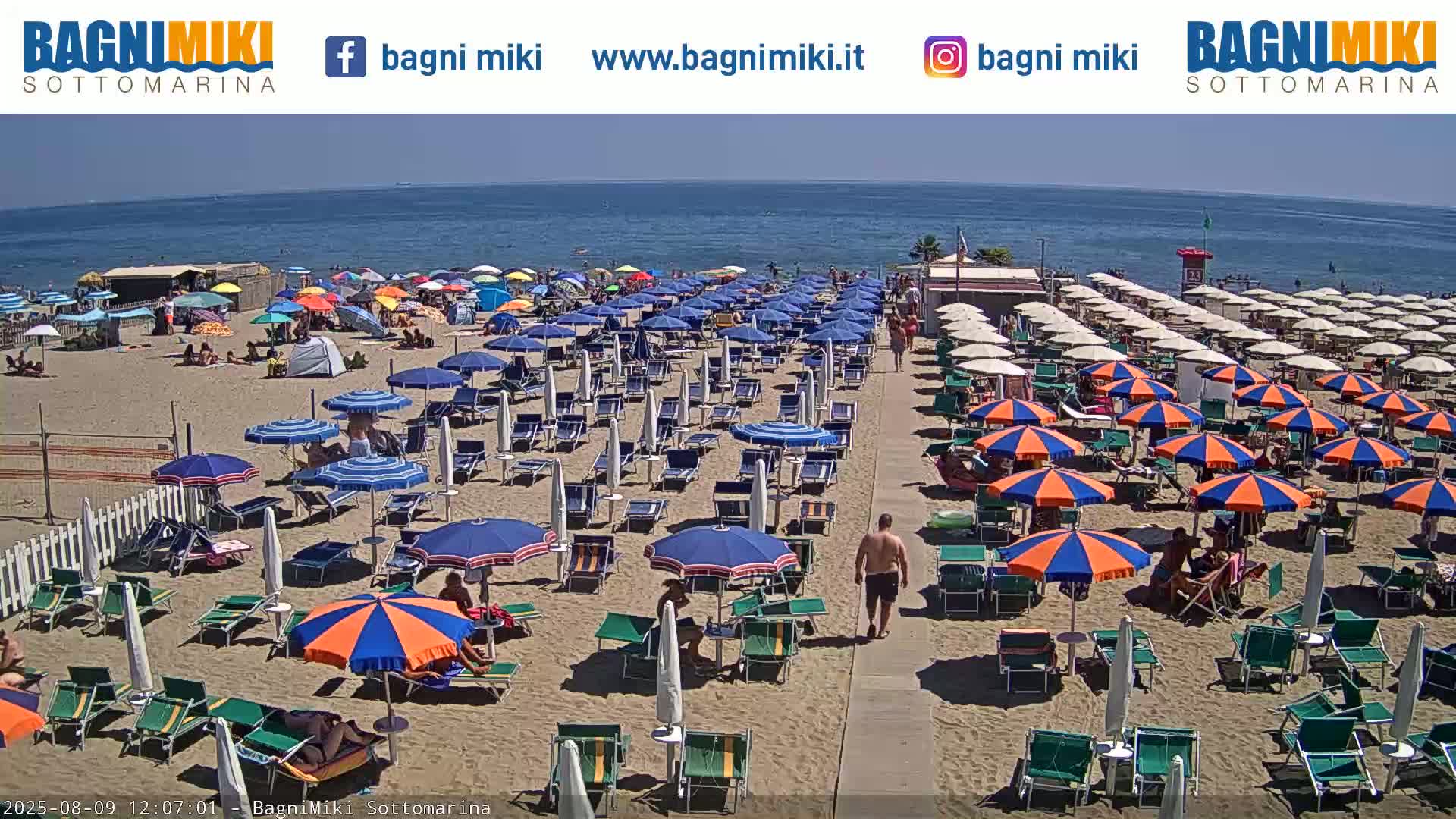 Venezia Sottomarina Miki Beach East View Live Cam - Venice, Veneto, Italy