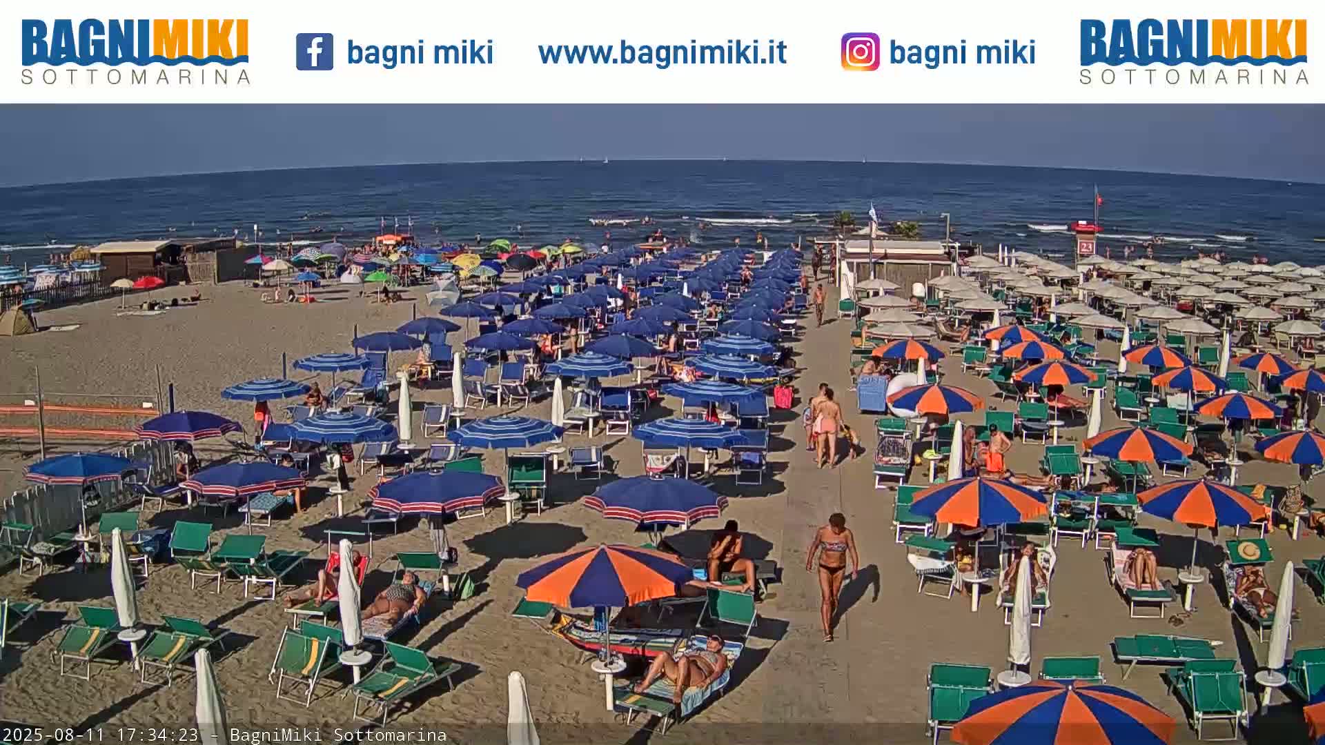 Venezia Sottomarina Miki Beach East View Live Cam - Venice, Veneto, Italy