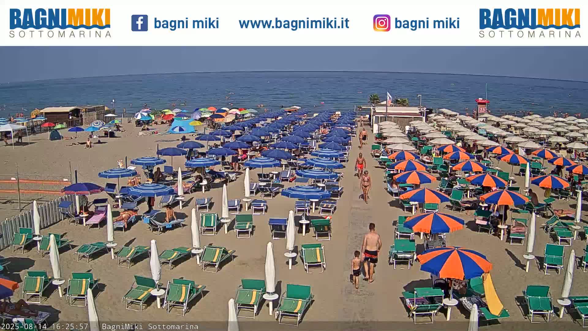 Venezia Sottomarina Miki Beach East View Live Cam - Venice, Veneto, Italy