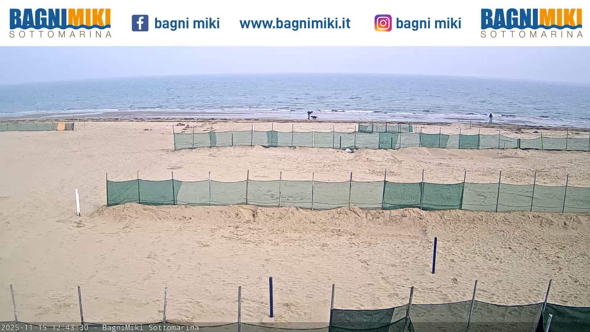 Venezia Sottomarina Miki Beach East View Live Cam - Venice, Veneto, Italy