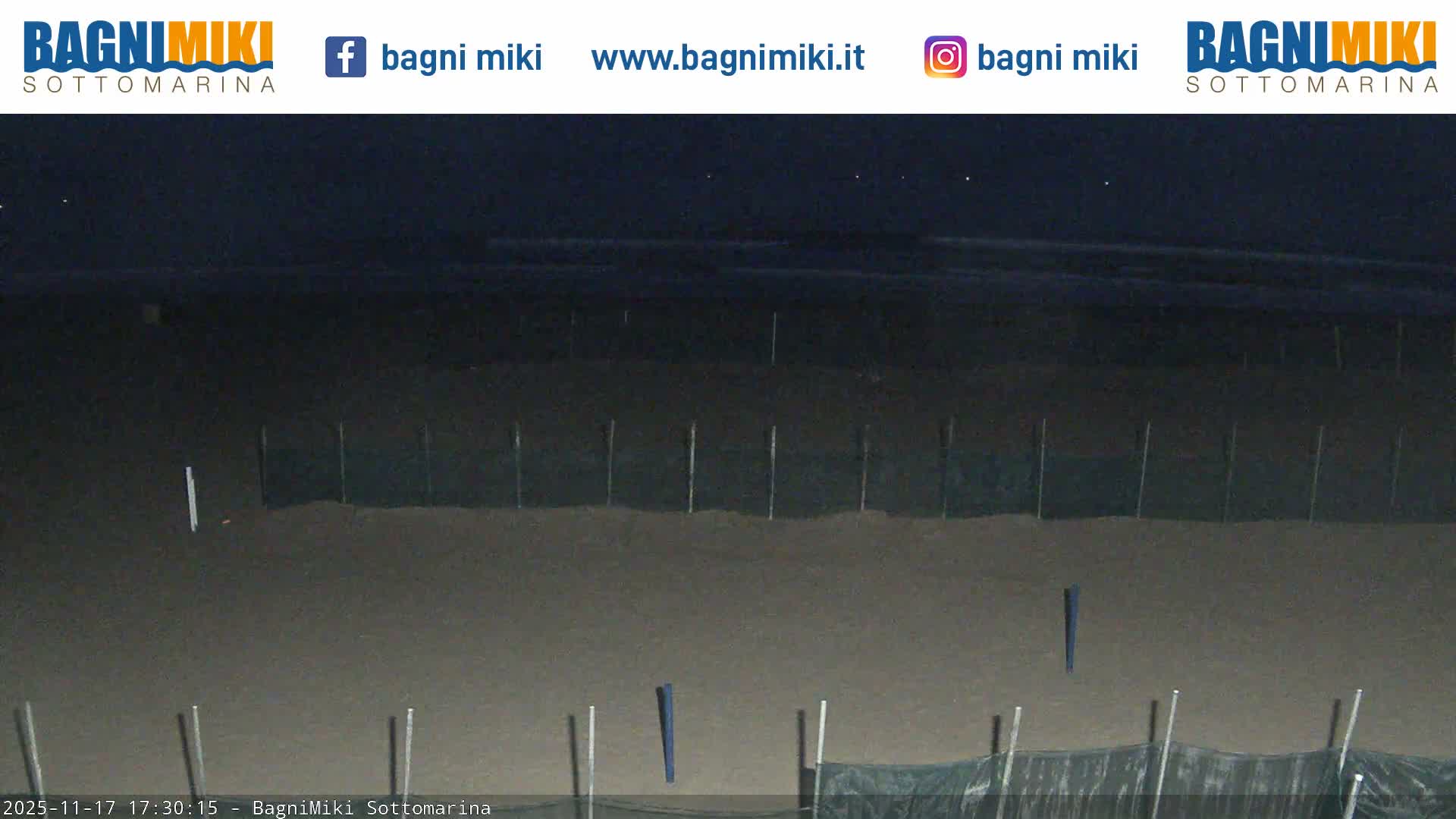 Venezia Sottomarina Miki Beach East View Live Cam - Venice, Veneto, Italy