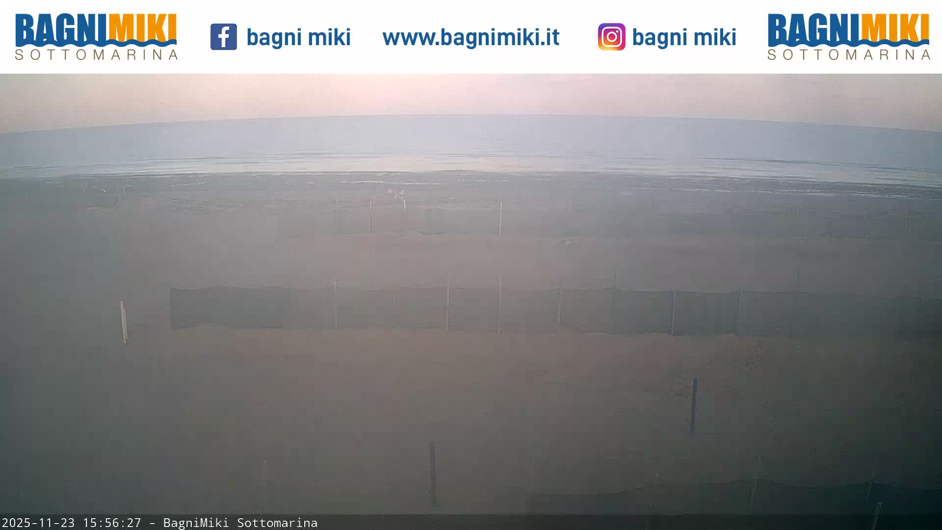 Venezia Sottomarina Miki Beach East View Live Cam - Venice, Veneto, Italy