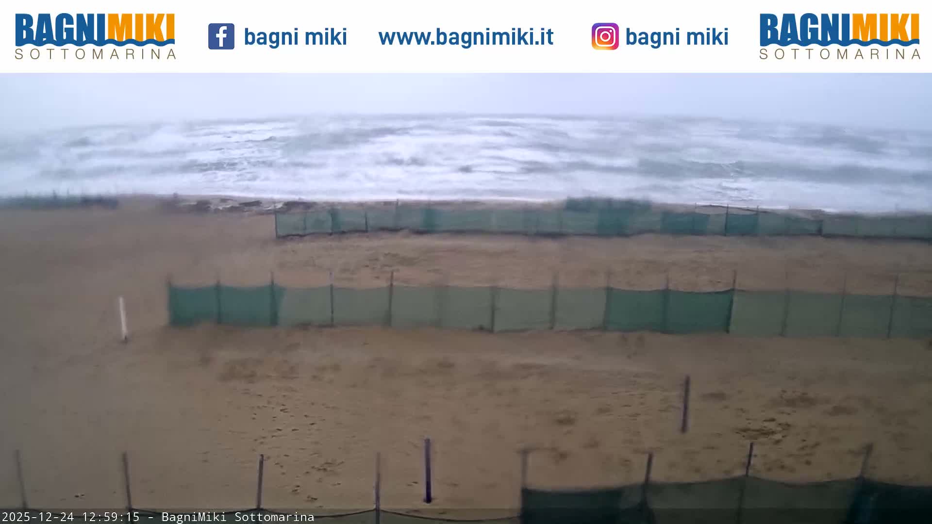 Venezia Sottomarina Miki Beach East View Live Cam - Venice, Veneto, Italy