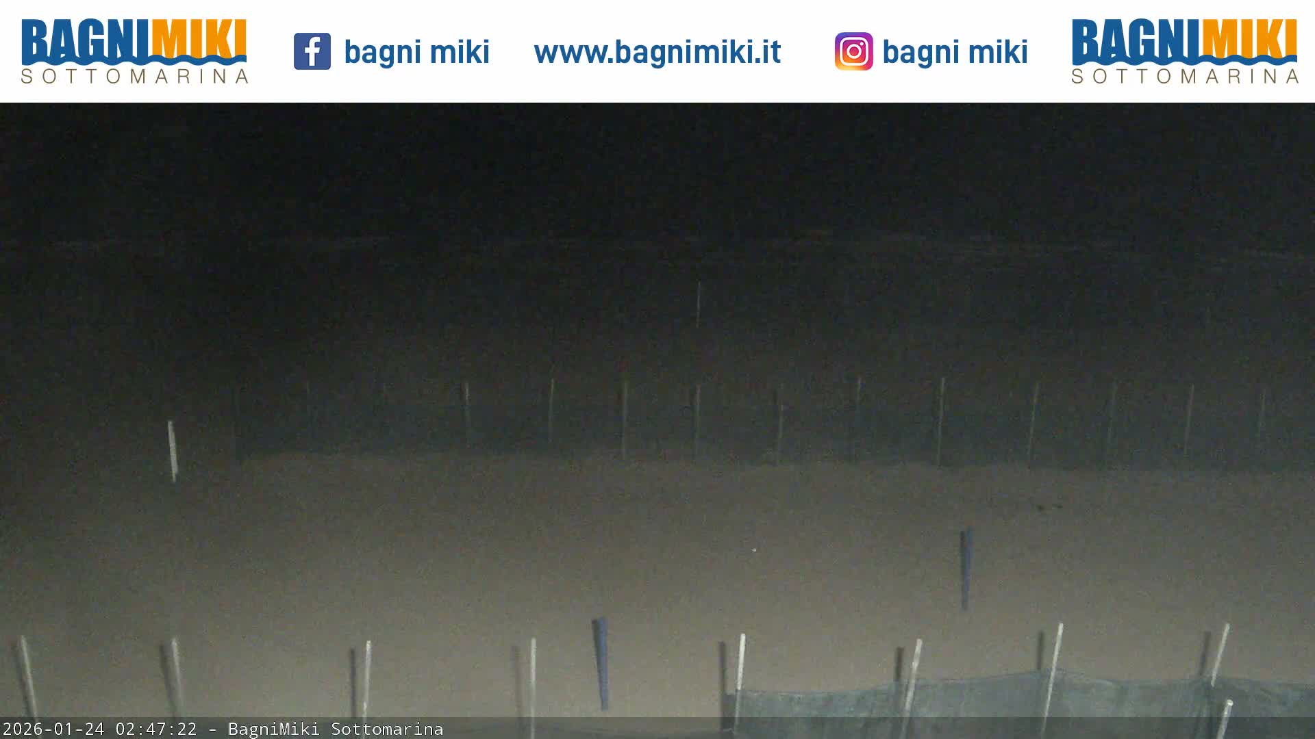 Venezia Sottomarina Miki Beach East View Live Cam - Venice, Veneto, Italy