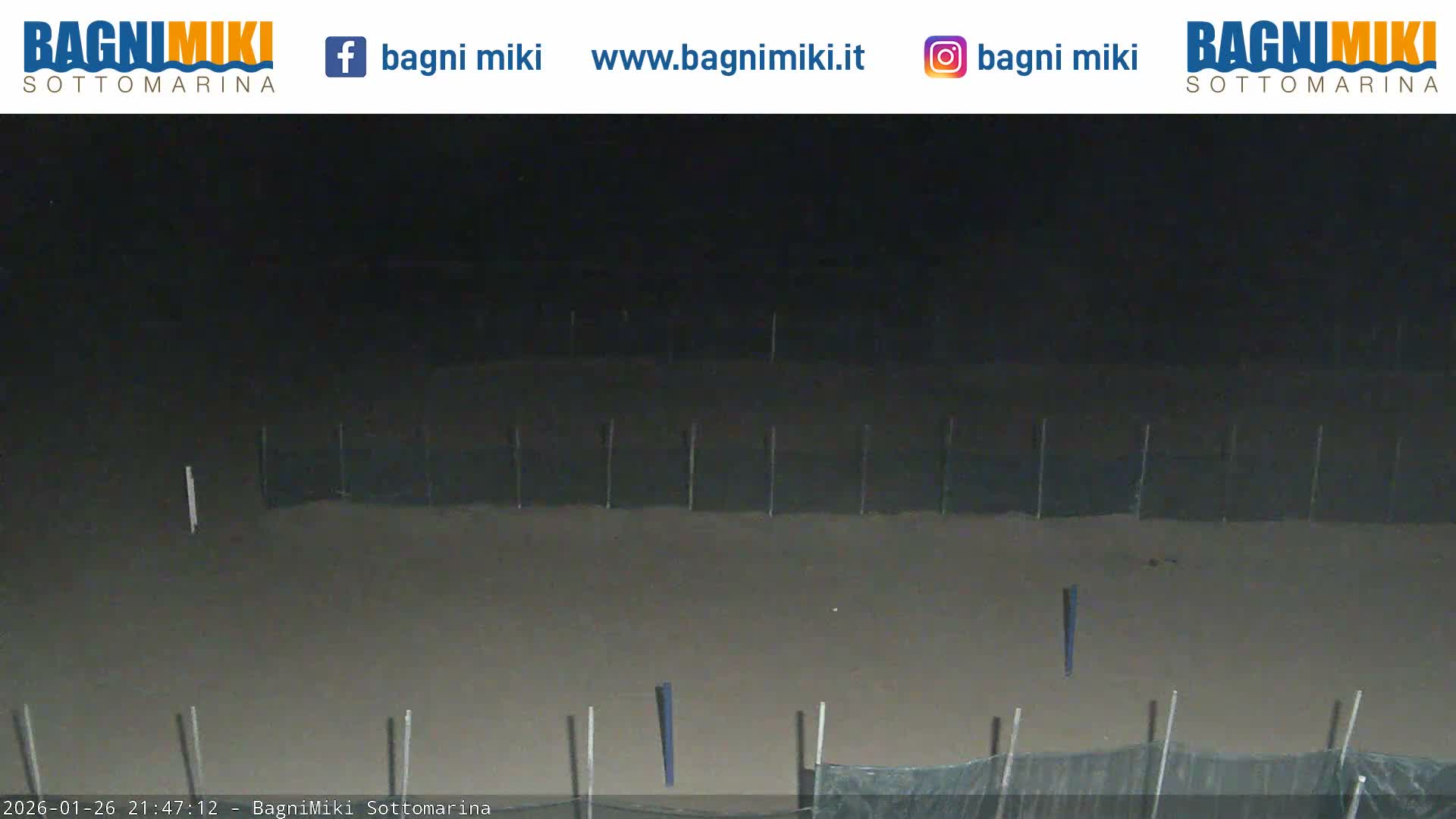 Venezia Sottomarina Miki Beach East View Live Cam - Venice, Veneto, Italy