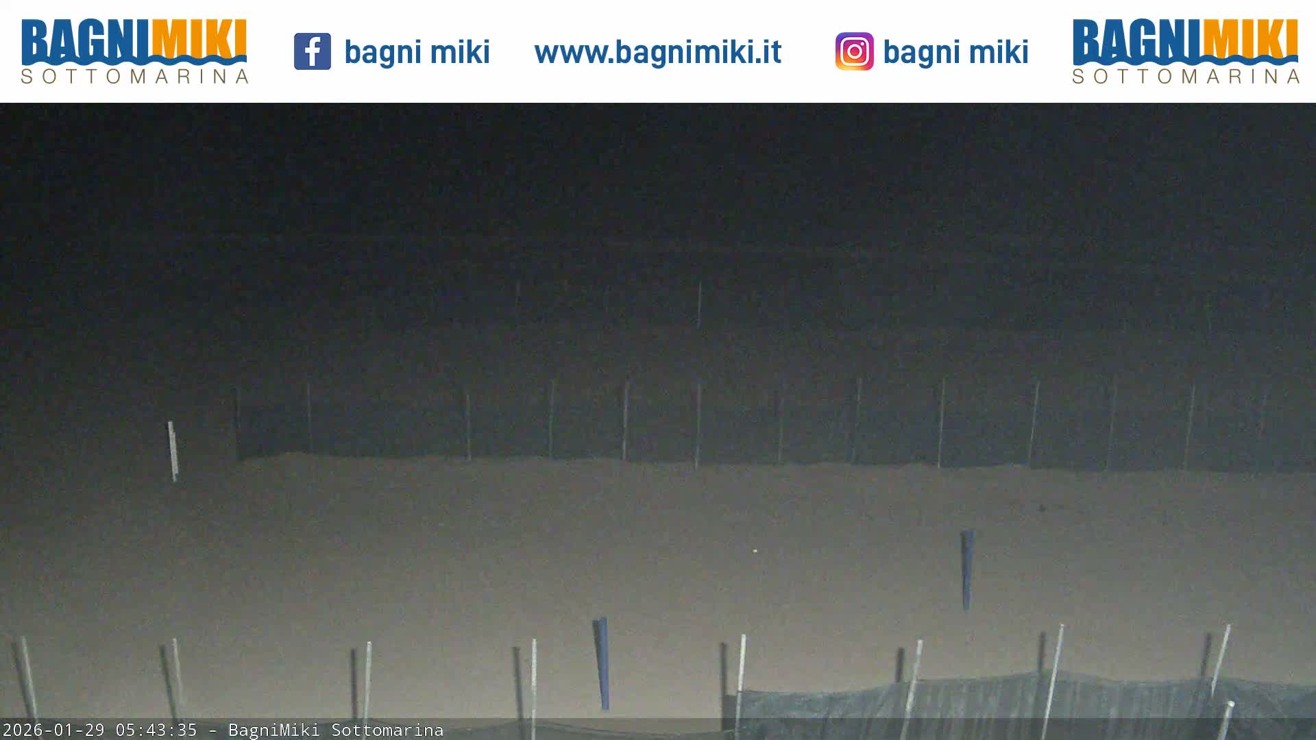 Venezia Sottomarina Miki Beach East View Live Cam - Venice, Veneto, Italy