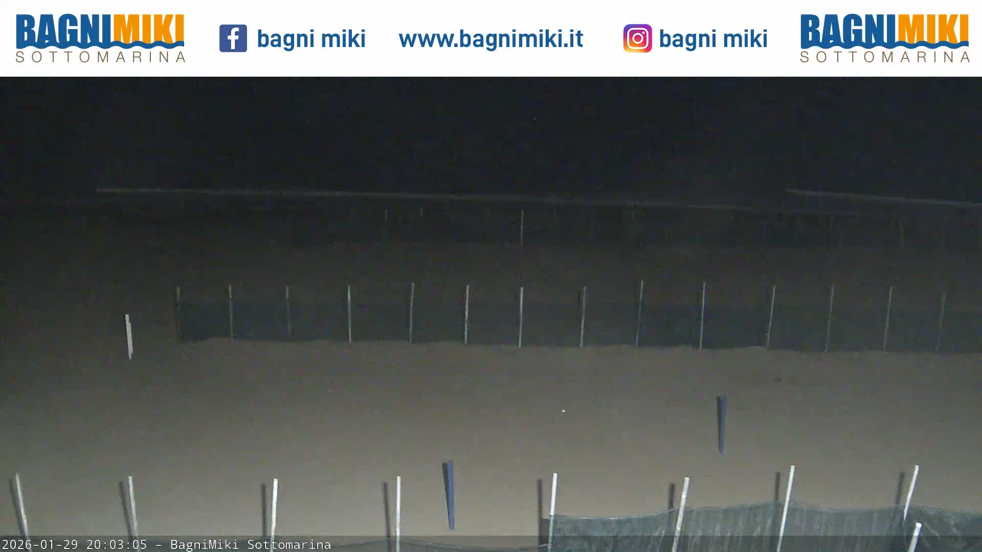 Venezia Sottomarina Miki Beach East View Live Cam - Venice, Veneto, Italy
