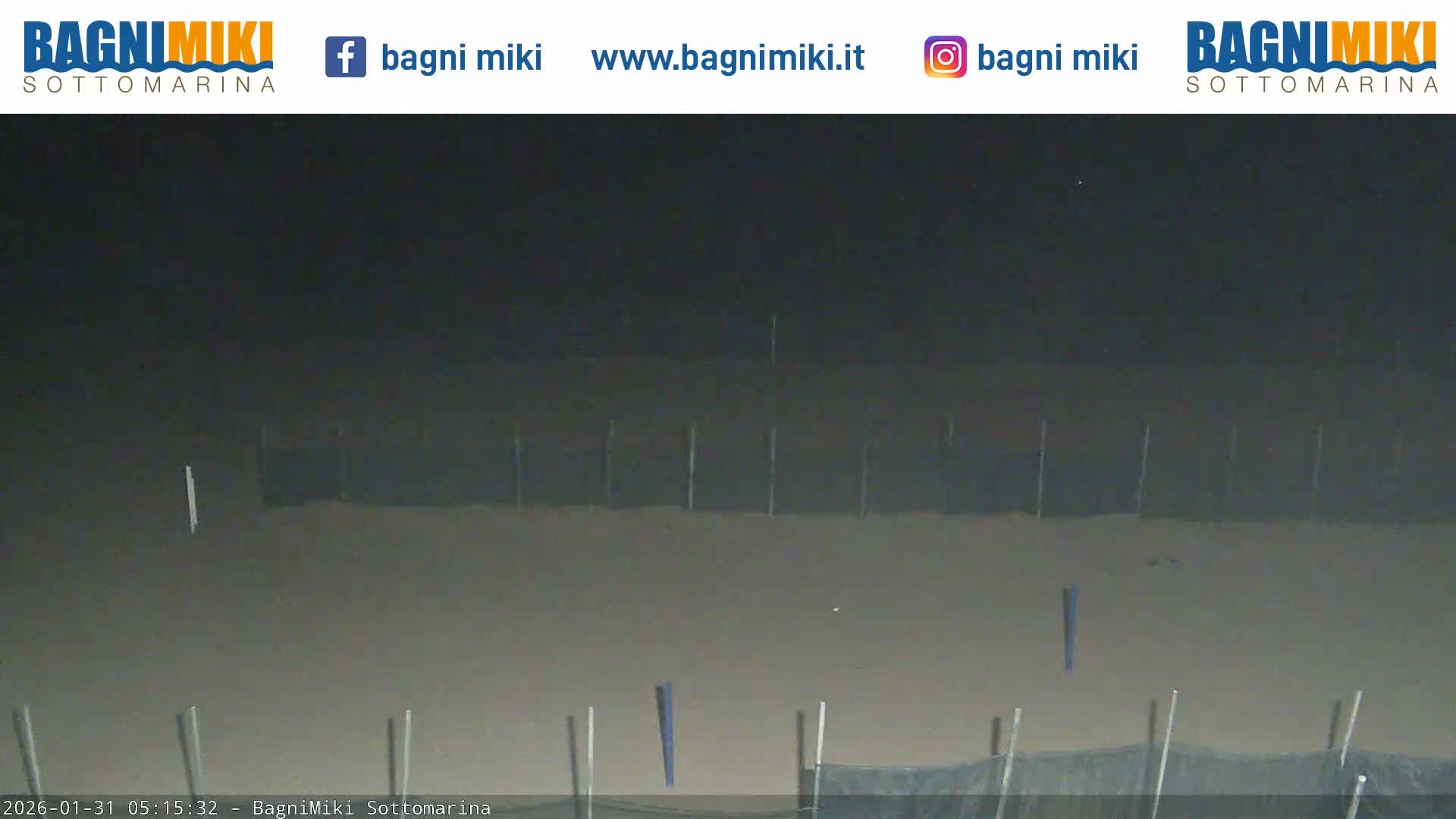 Venezia Sottomarina Miki Beach East View Live Cam - Venice, Veneto, Italy