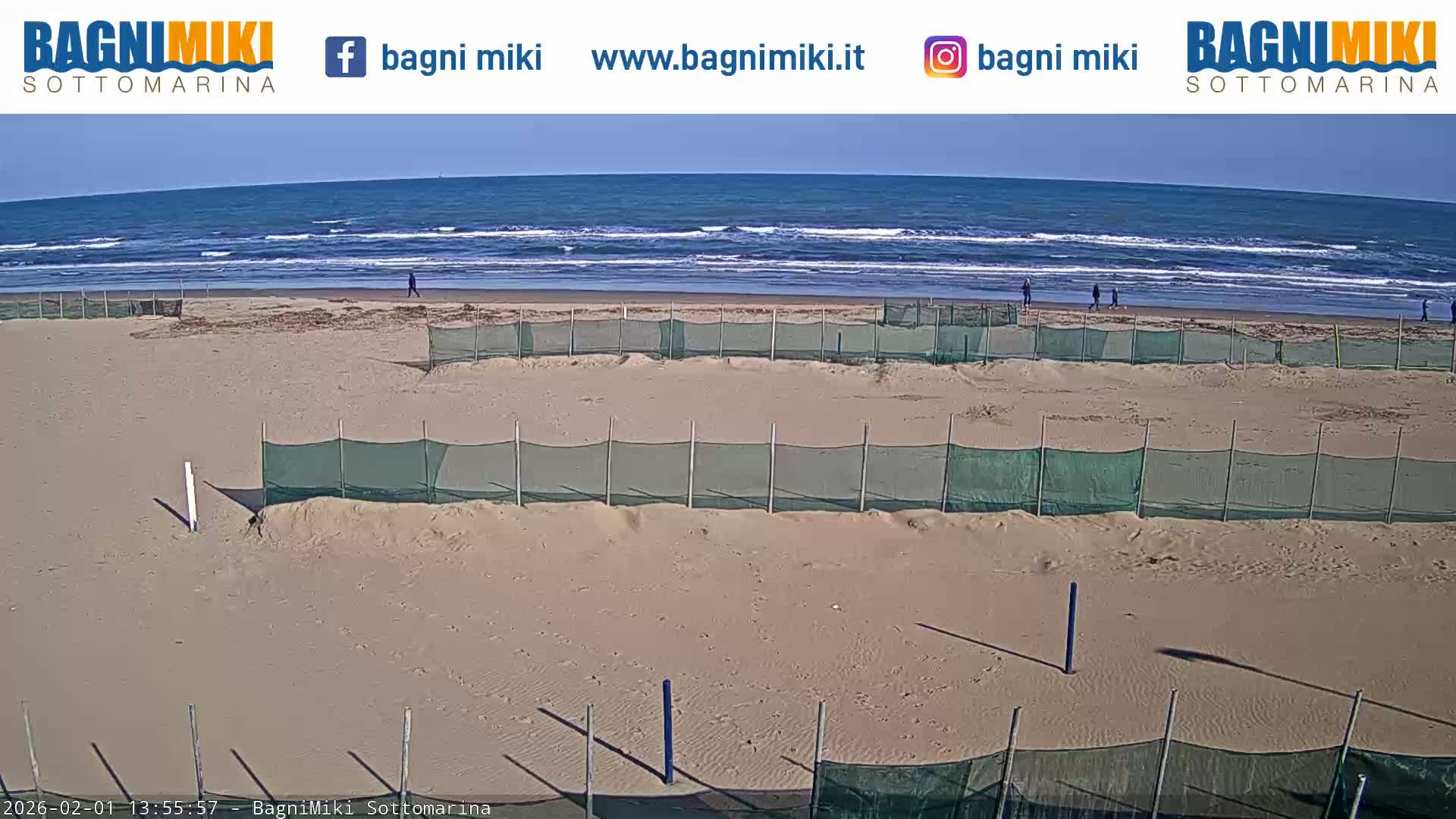 Venezia Sottomarina Miki Beach East View Live Cam - Venice, Veneto, Italy