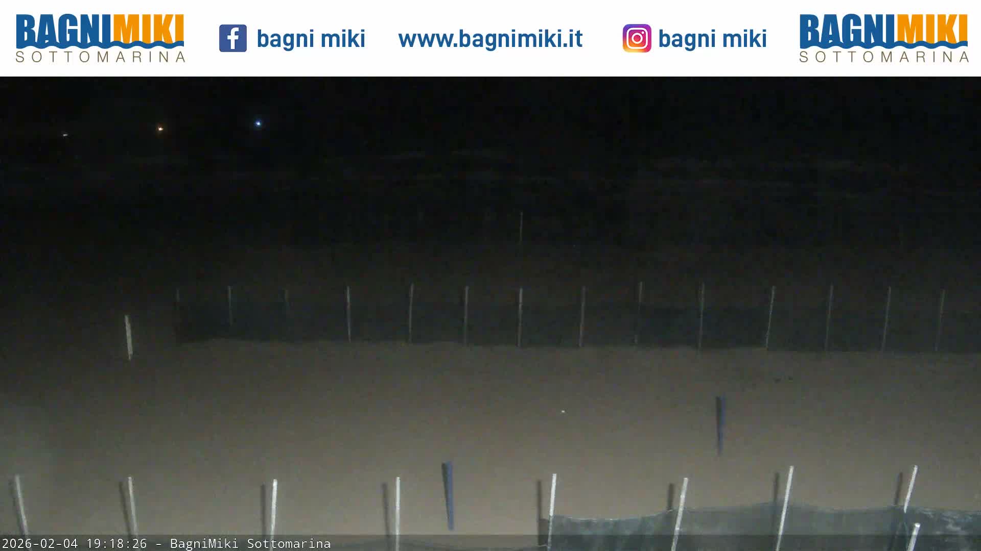 Venezia Sottomarina Miki Beach East View Live Cam - Venice, Veneto, Italy
