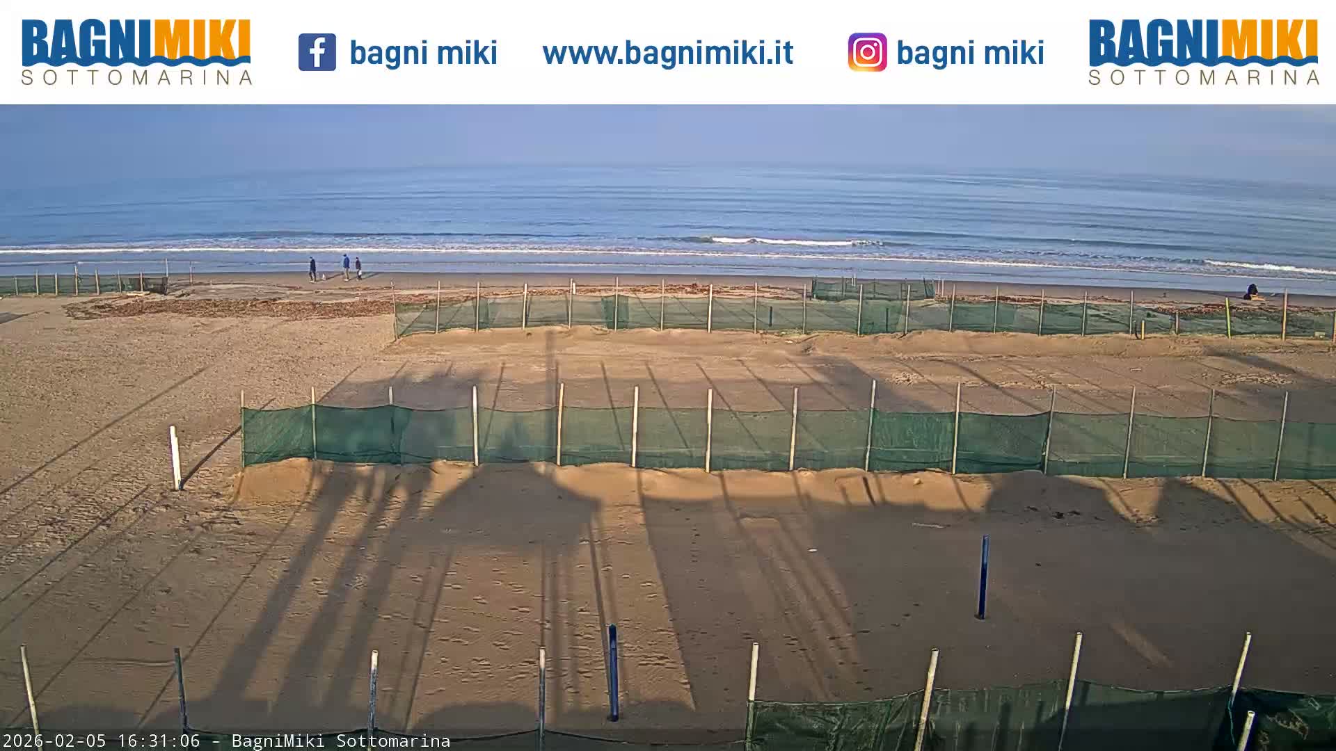 Venezia Sottomarina Miki Beach East View Live Cam - Venice, Veneto, Italy