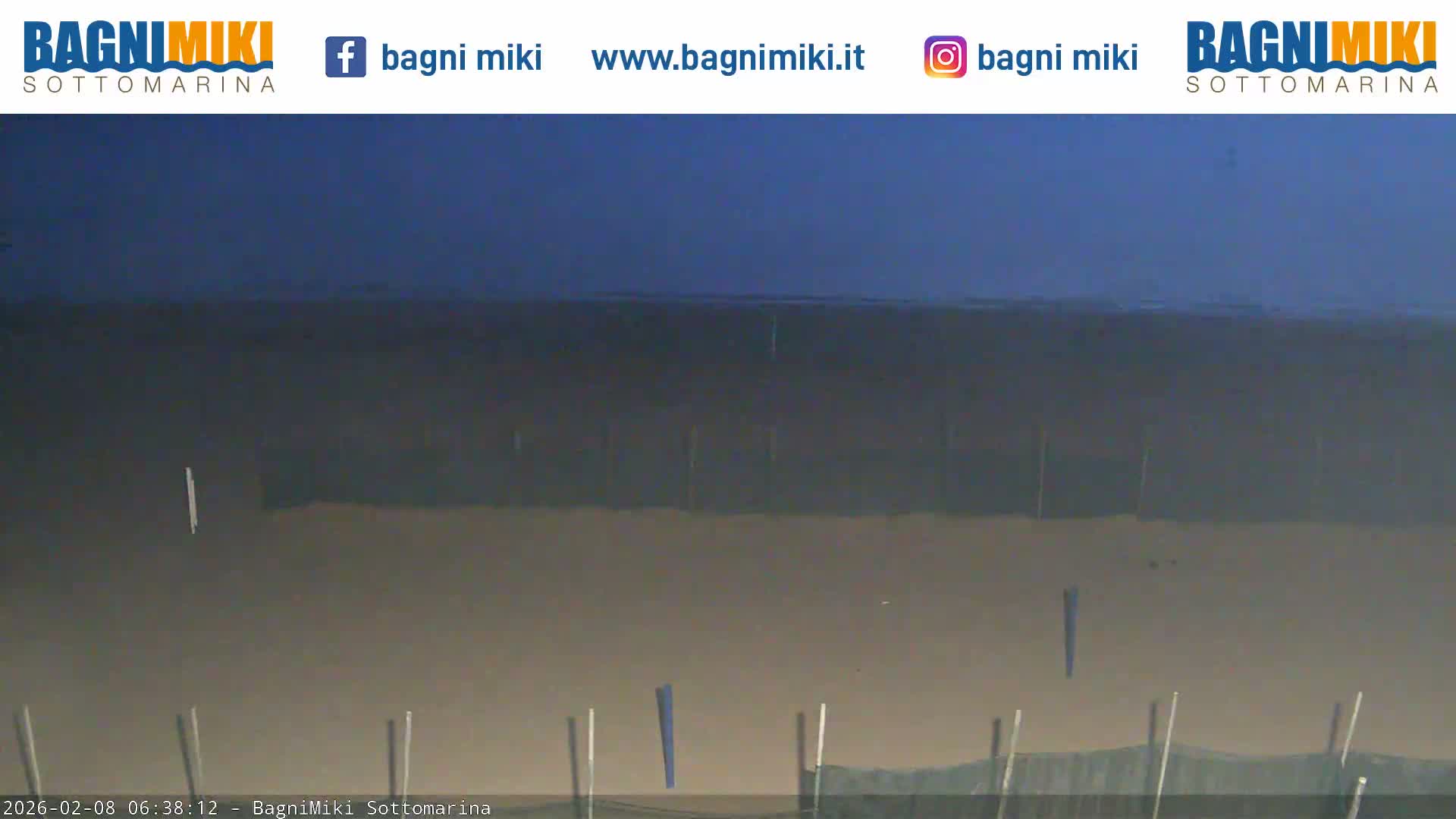 Venezia Sottomarina Miki Beach East View Live Cam - Venice, Veneto, Italy