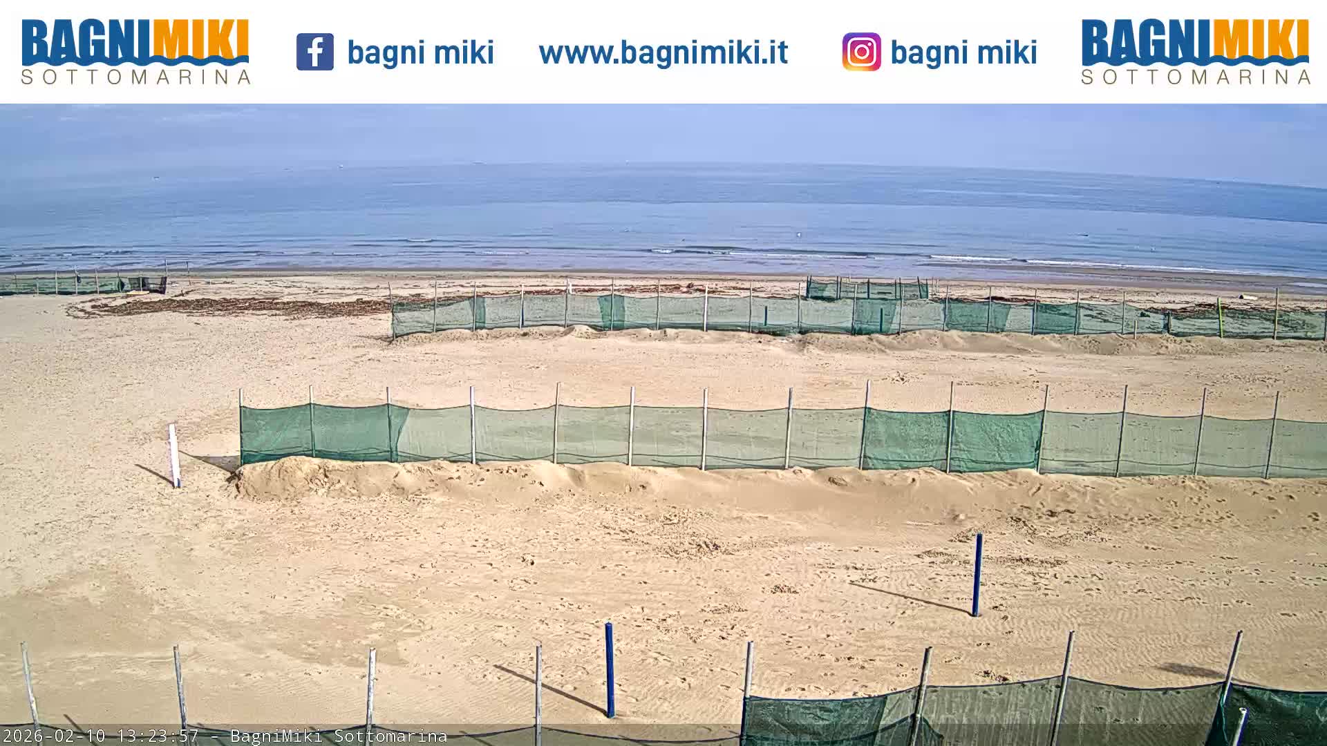 Venezia Sottomarina Miki Beach East View Live Cam - Venice, Veneto, Italy