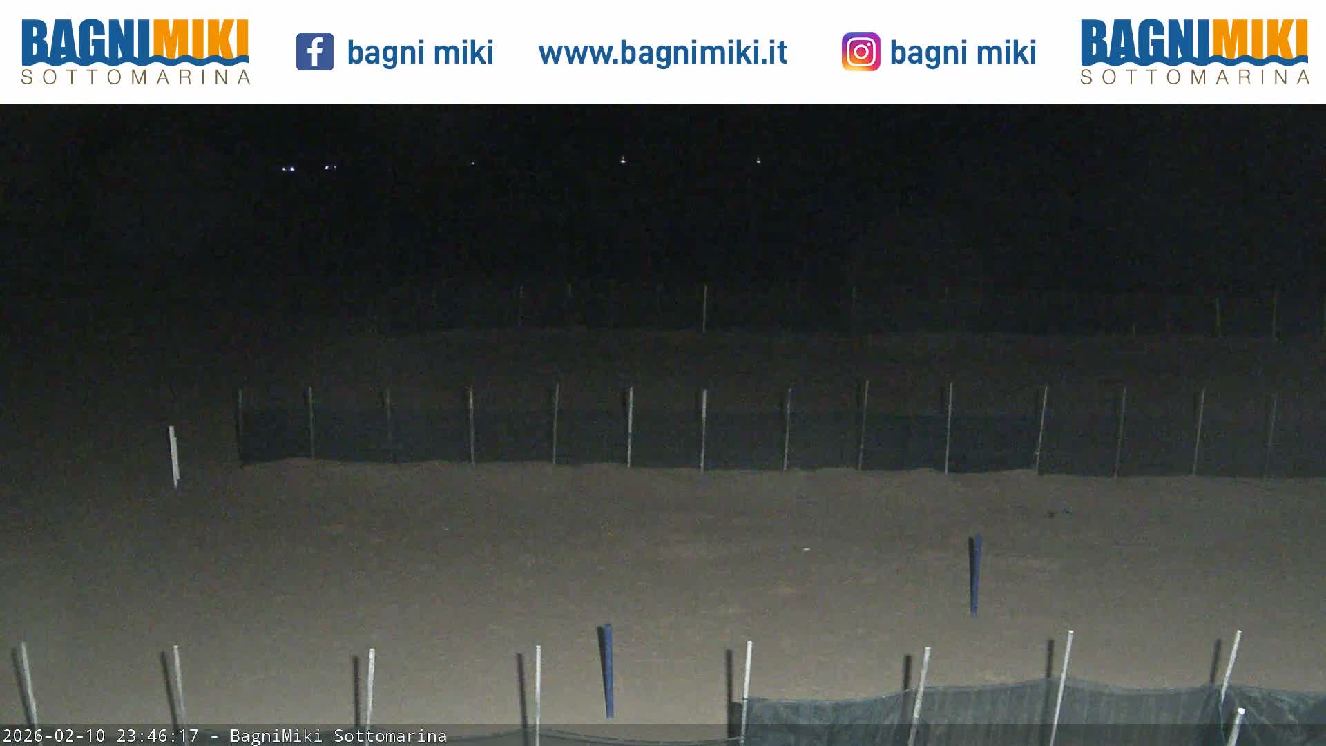 Venezia Sottomarina Miki Beach East View Live Cam - Venice, Veneto, Italy