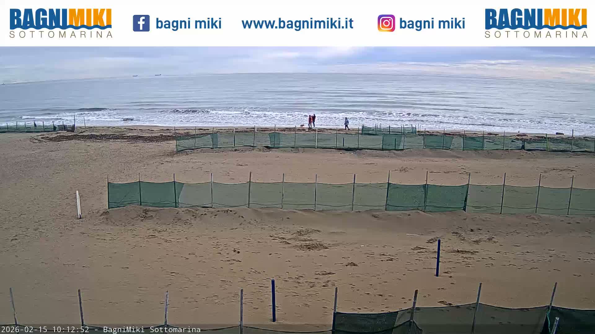 Venezia Sottomarina Miki Beach East View Live Cam - Venice, Veneto, Italy