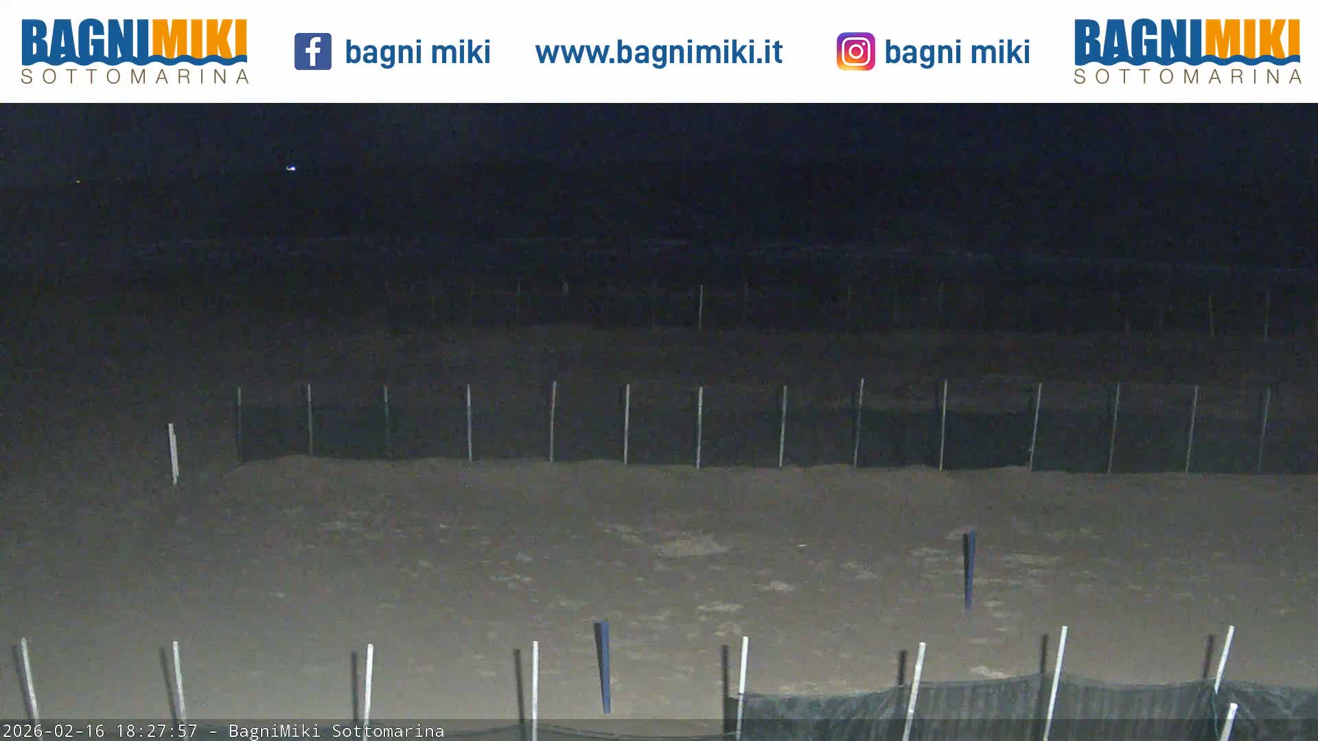 Venezia Sottomarina Miki Beach East View Live Cam - Venice, Veneto, Italy