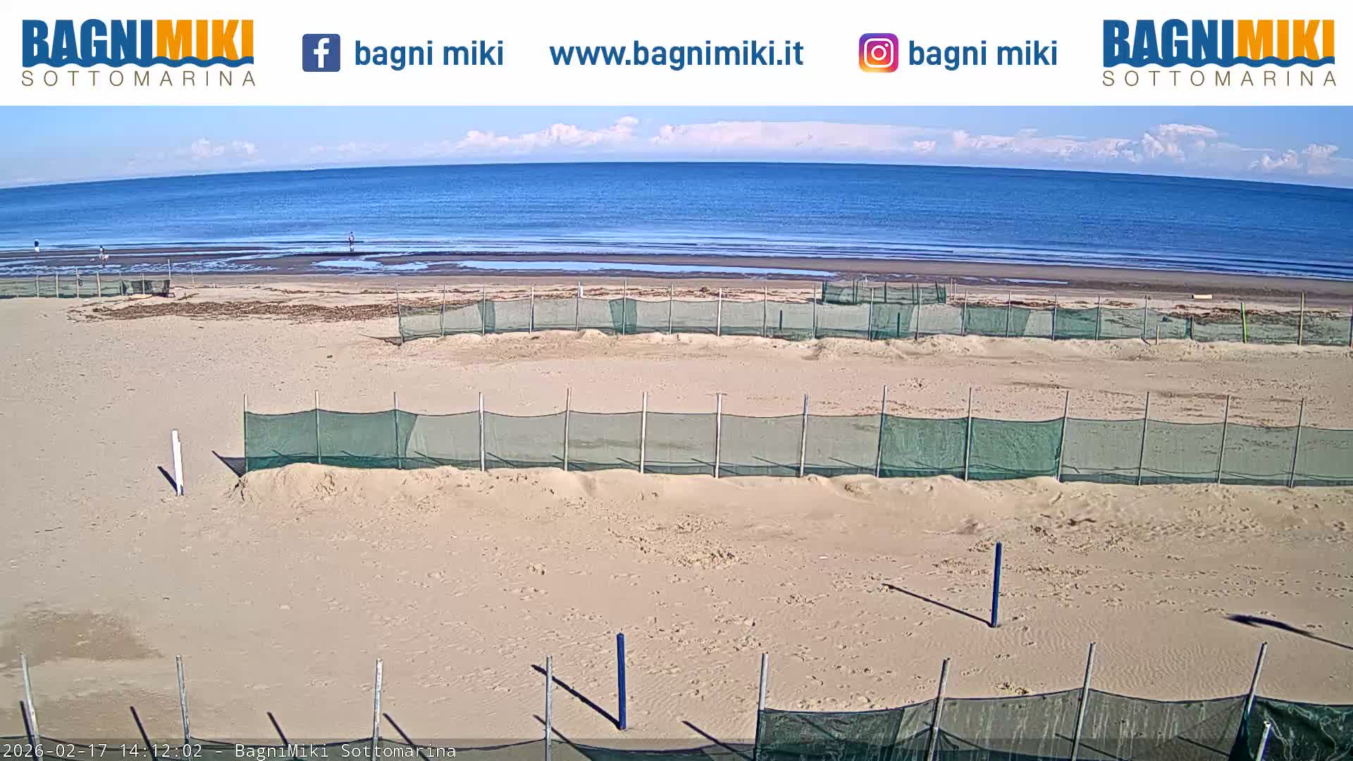 Venezia Sottomarina Miki Beach East View Live Cam - Venice, Veneto, Italy