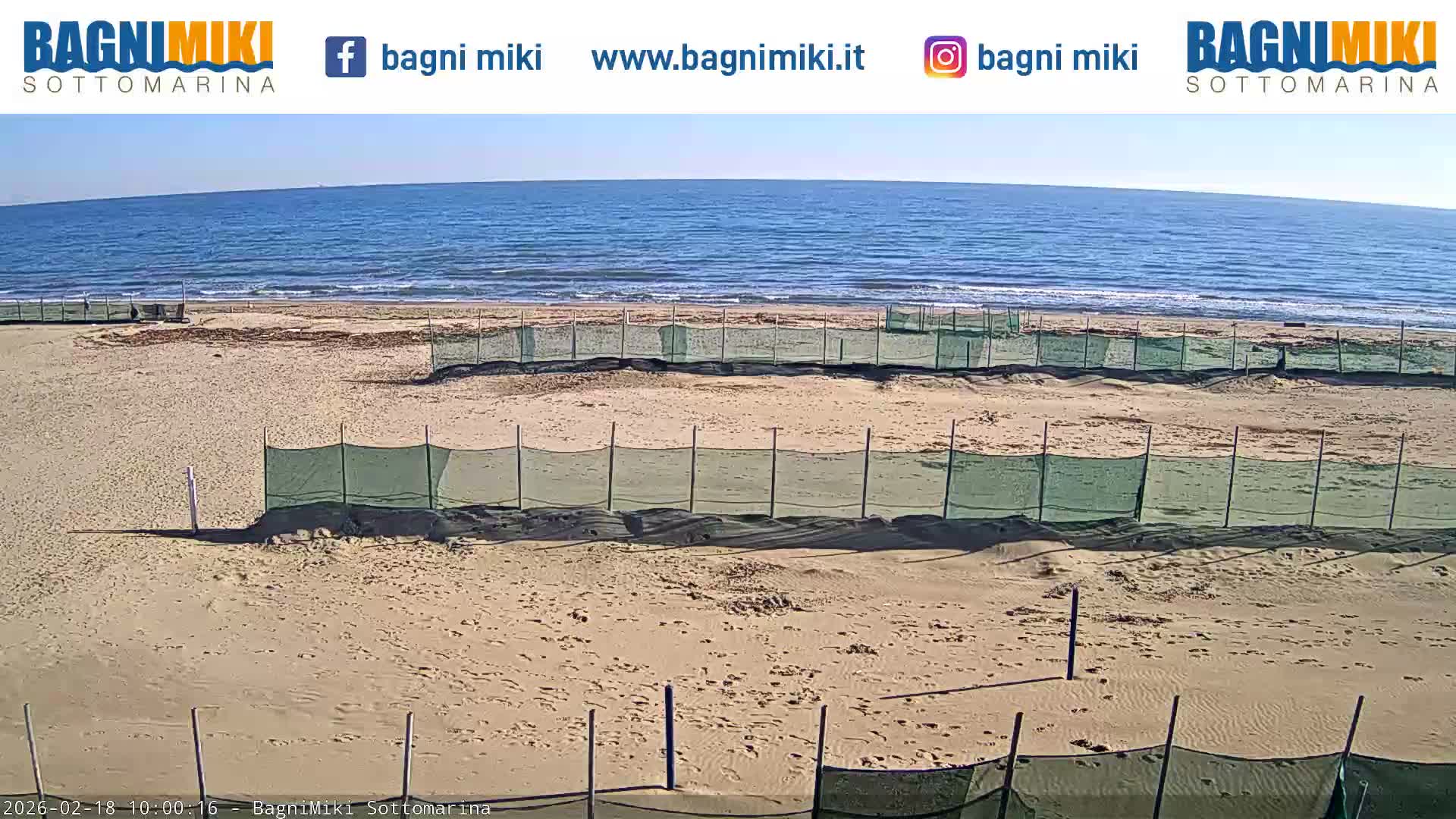 Venezia Sottomarina Miki Beach East View Live Cam - Venice, Veneto, Italy