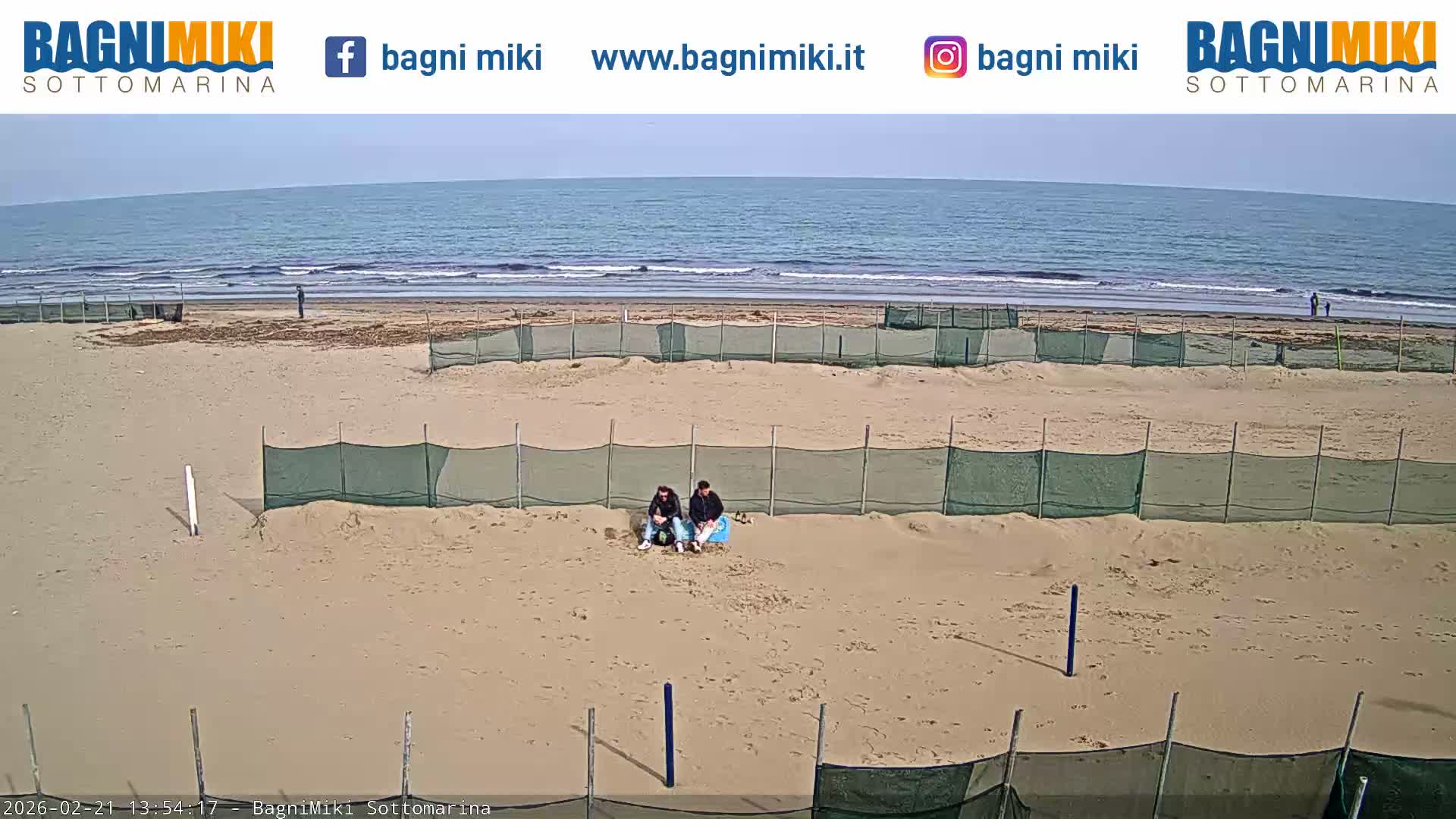 Venezia Sottomarina Miki Beach East View Live Cam - Venice, Veneto, Italy