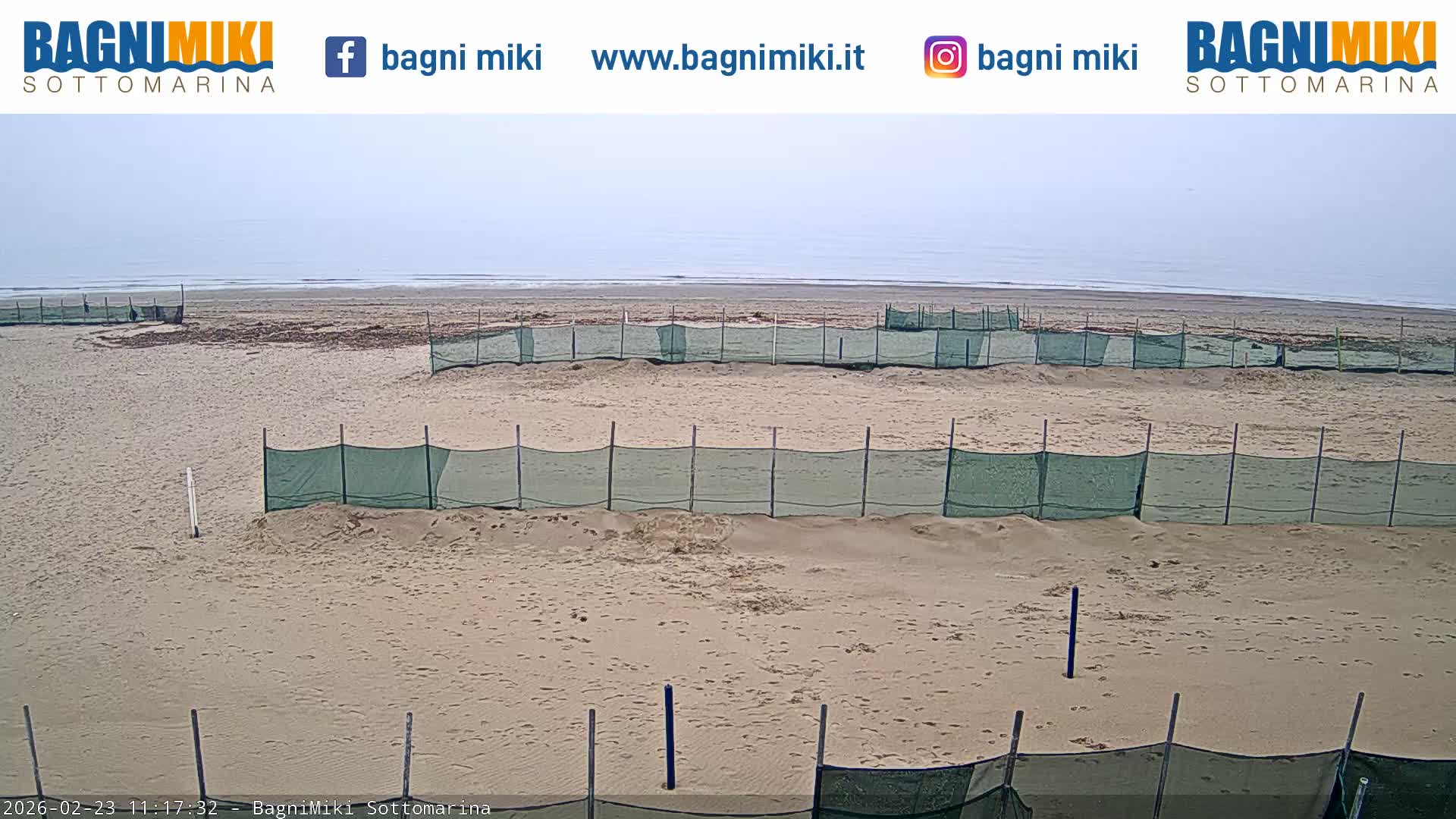 Venezia Sottomarina Miki Beach East View Live Cam - Venice, Veneto, Italy