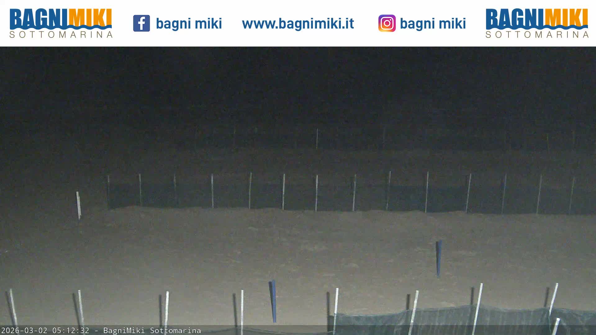Venezia Sottomarina Miki Beach East View Live Cam - Venice, Veneto, Italy