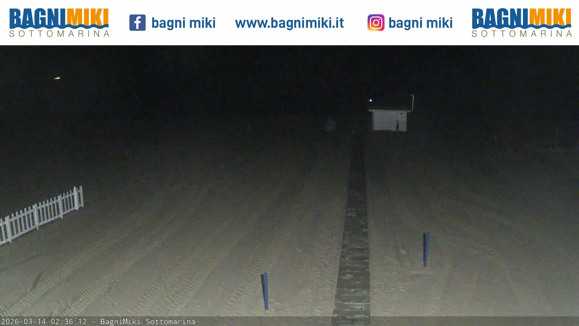 Venezia Sottomarina Miki Beach East View Live Cam - Venice, Veneto, Italy