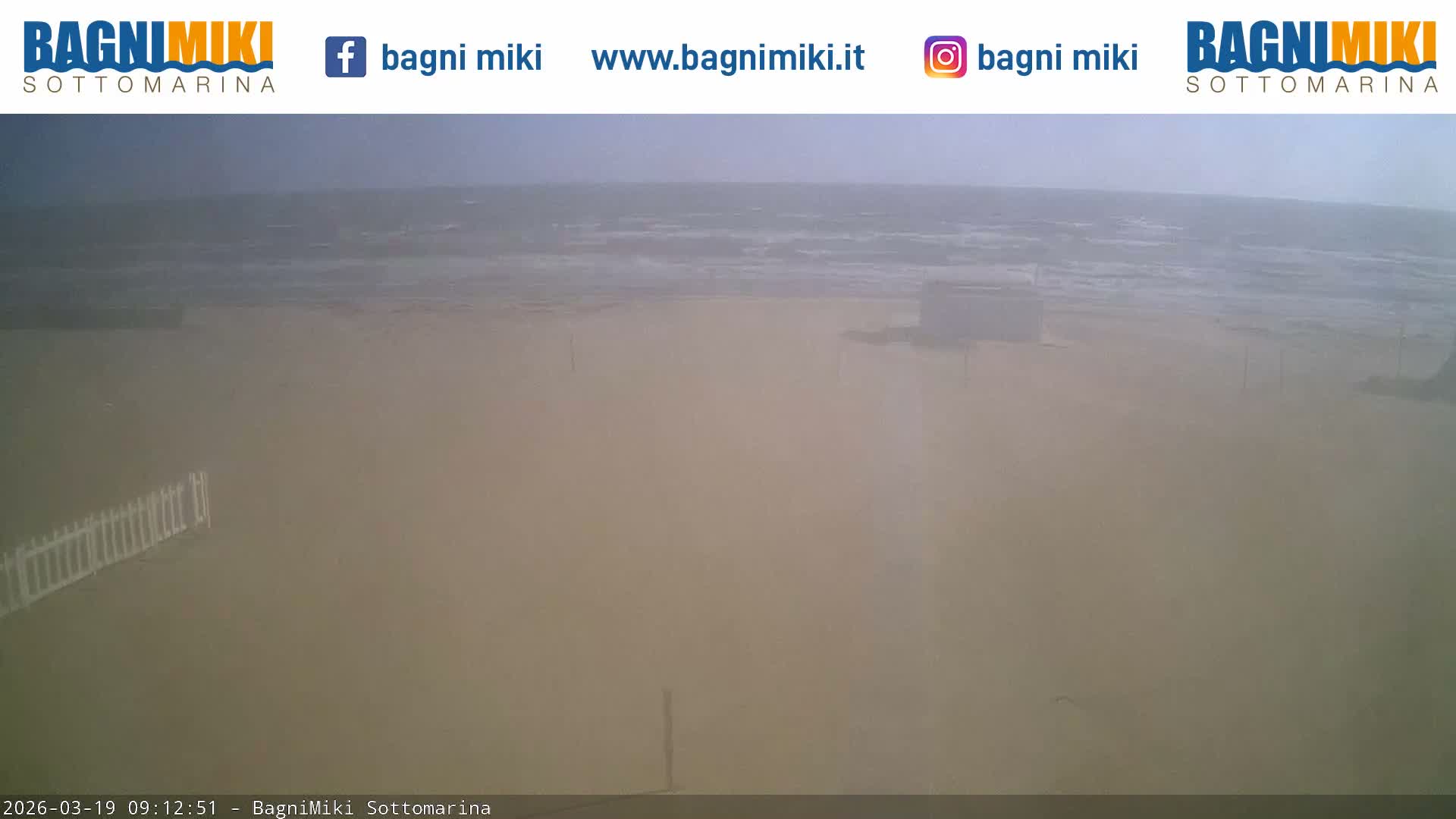 Venezia Sottomarina Miki Beach East View Live Cam - Venice, Veneto, Italy