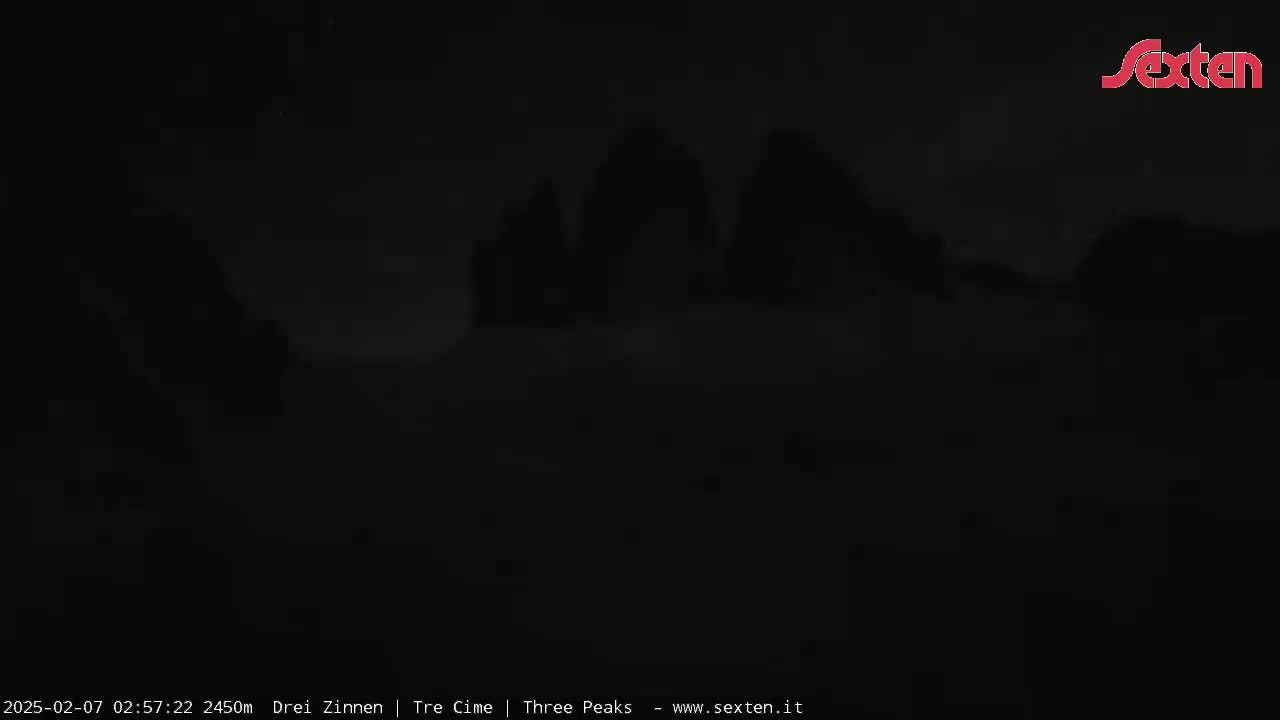 3 Zinnen Dolomites ,Tre Cime di Lavaredo (Three Peaks of Lavaredo) Live Cam - Belluno, Veneto, Italy