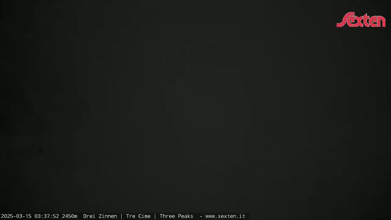 The image shows a completely dark, possibly nighttime, outdoor scene.