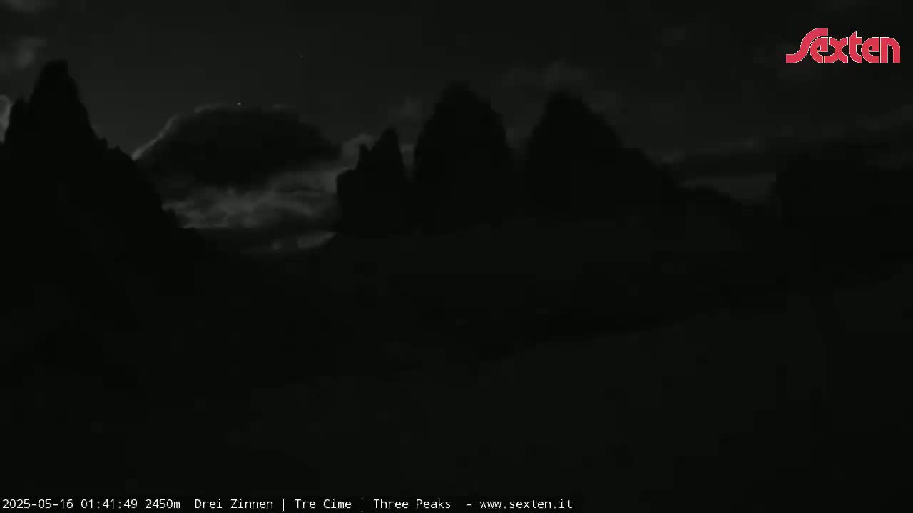 3 Zinnen Dolomites ,Tre Cime di Lavaredo (Three Peaks of Lavaredo) Live Cam - Belluno, Veneto, Italy