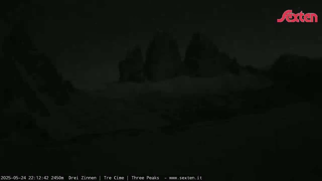 3 Zinnen Dolomites ,Tre Cime di Lavaredo (Three Peaks of Lavaredo) Live Cam - Belluno, Veneto, Italy