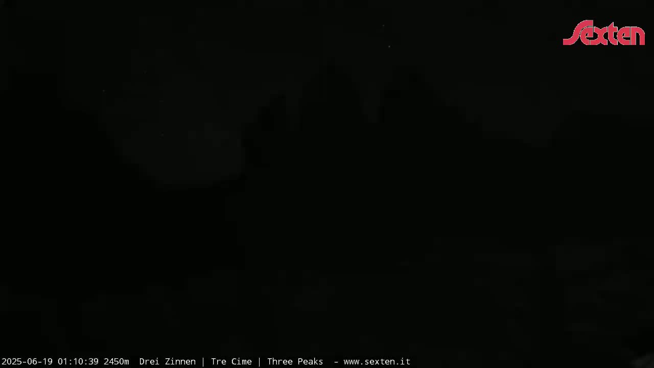 3 Zinnen Dolomites ,Tre Cime di Lavaredo (Three Peaks of Lavaredo) Live Cam - Belluno, Veneto, Italy