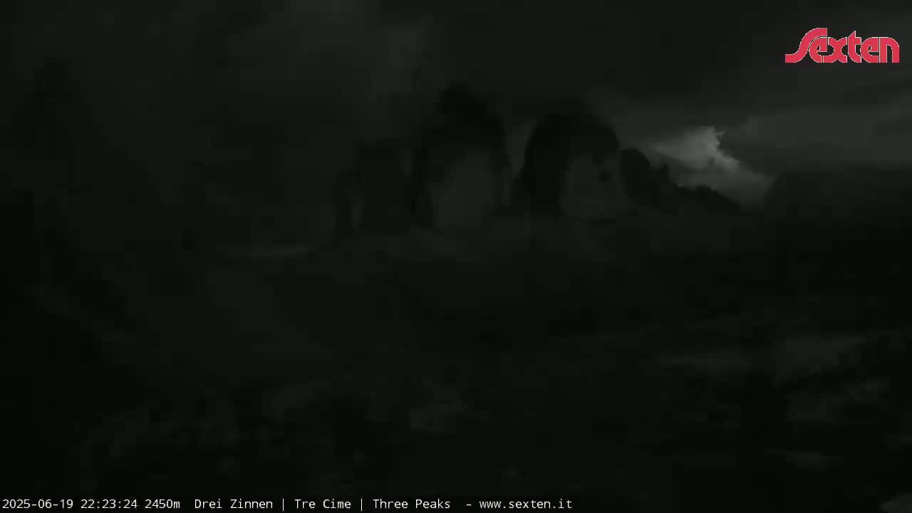 3 Zinnen Dolomites ,Tre Cime di Lavaredo (Three Peaks of Lavaredo) Live Cam - Belluno, Veneto, Italy