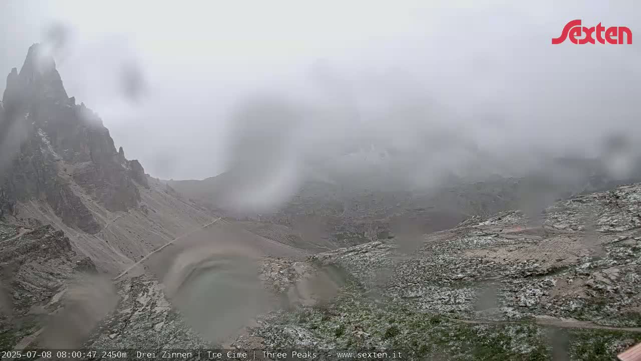 3 Zinnen Dolomites ,Tre Cime di Lavaredo (Three Peaks of Lavaredo) Live Cam - Belluno, Veneto, Italy