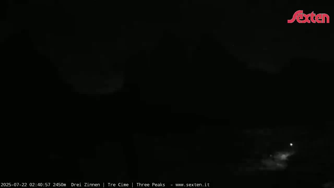 3 Zinnen Dolomites ,Tre Cime di Lavaredo (Three Peaks of Lavaredo) Live Cam - Belluno, Veneto, Italy