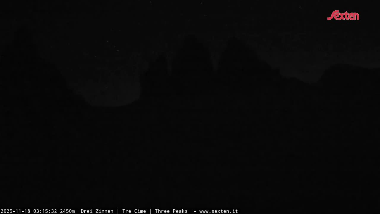 3 Zinnen Dolomites ,Tre Cime di Lavaredo (Three Peaks of Lavaredo) Live Cam - Belluno, Veneto, Italy