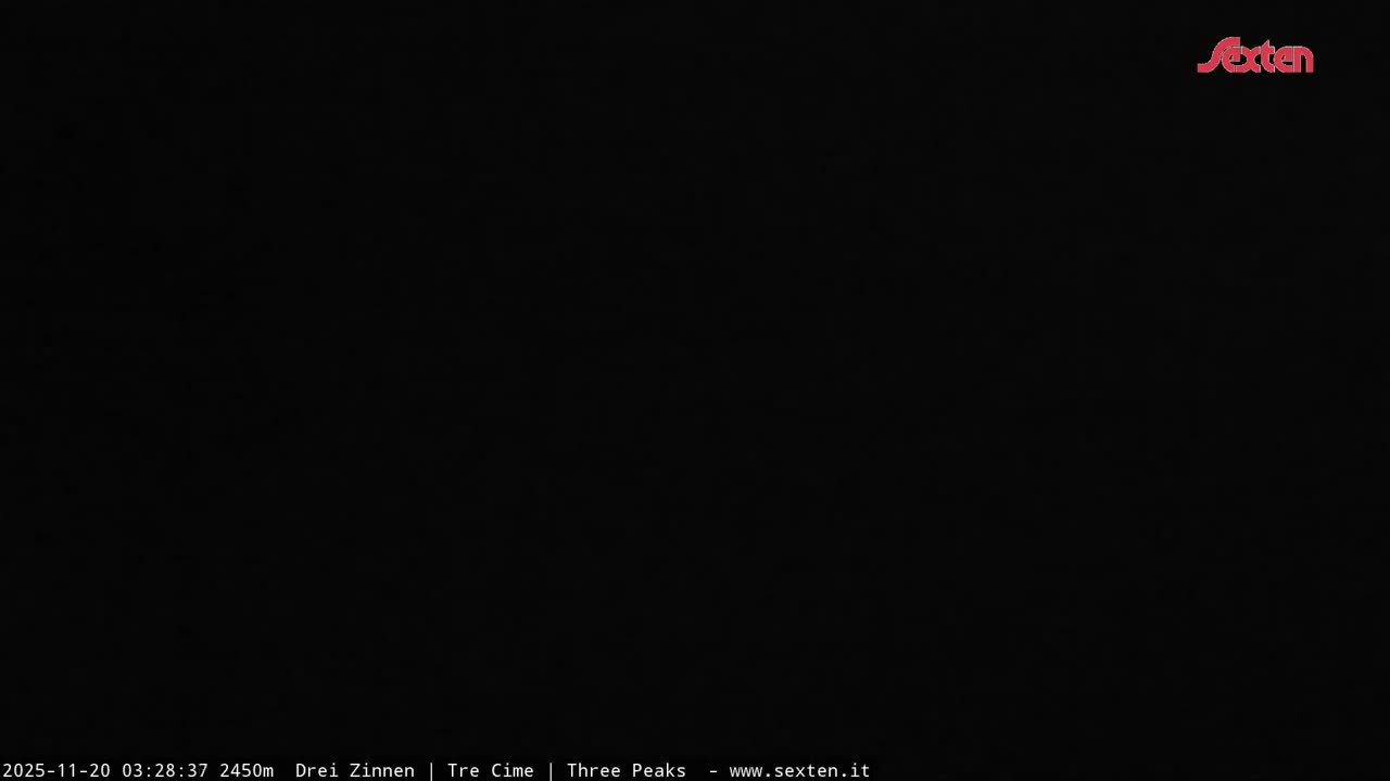 3 Zinnen Dolomites ,Tre Cime di Lavaredo (Three Peaks of Lavaredo) Live Cam - Belluno, Veneto, Italy