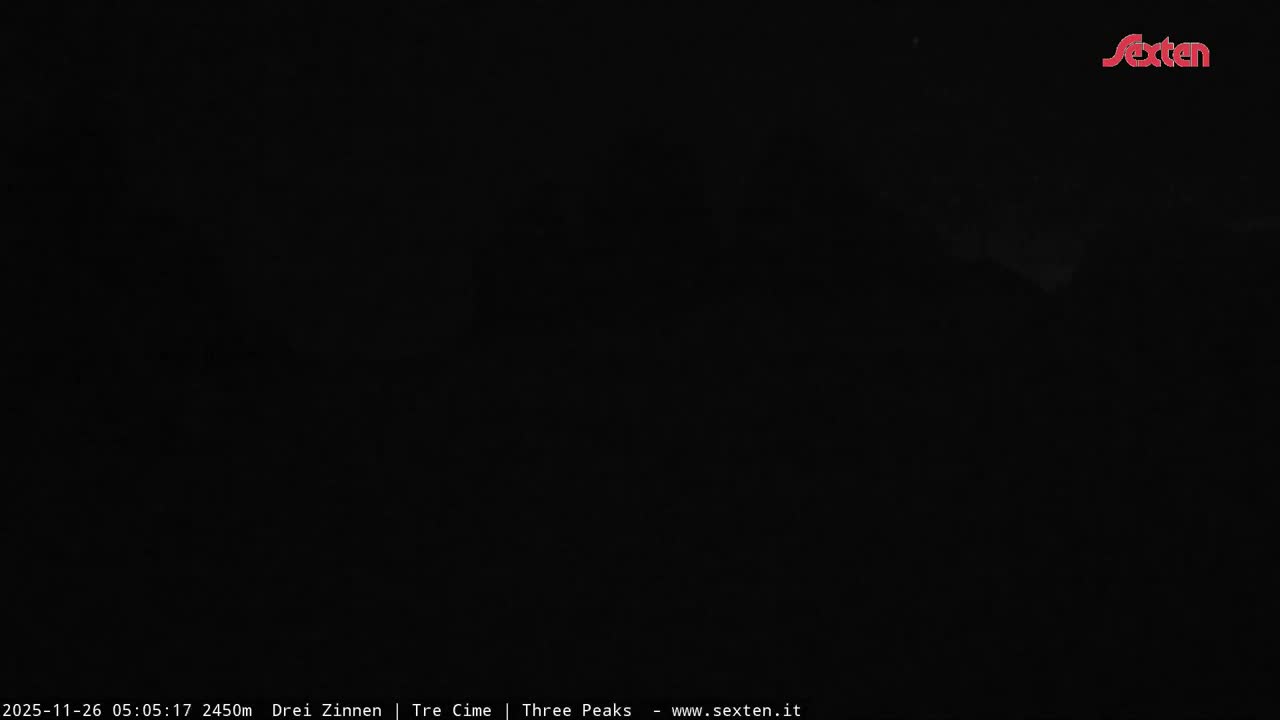 3 Zinnen Dolomites ,Tre Cime di Lavaredo (Three Peaks of Lavaredo) Live Cam - Belluno, Veneto, Italy