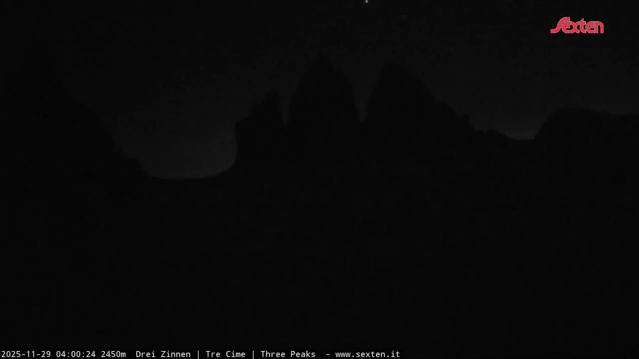 3 Zinnen Dolomites ,Tre Cime di Lavaredo (Three Peaks of Lavaredo) Live Cam - Belluno, Veneto, Italy