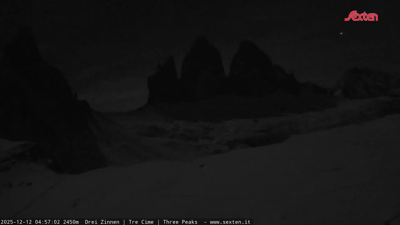 3 Zinnen Dolomites ,Tre Cime di Lavaredo (Three Peaks of Lavaredo) Live Cam - Belluno, Veneto, Italy