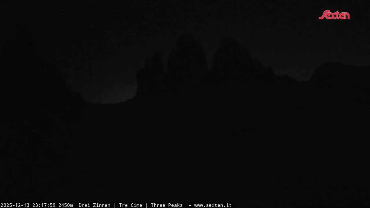 3 Zinnen Dolomites ,Tre Cime di Lavaredo (Three Peaks of Lavaredo) Live Cam - Belluno, Veneto, Italy