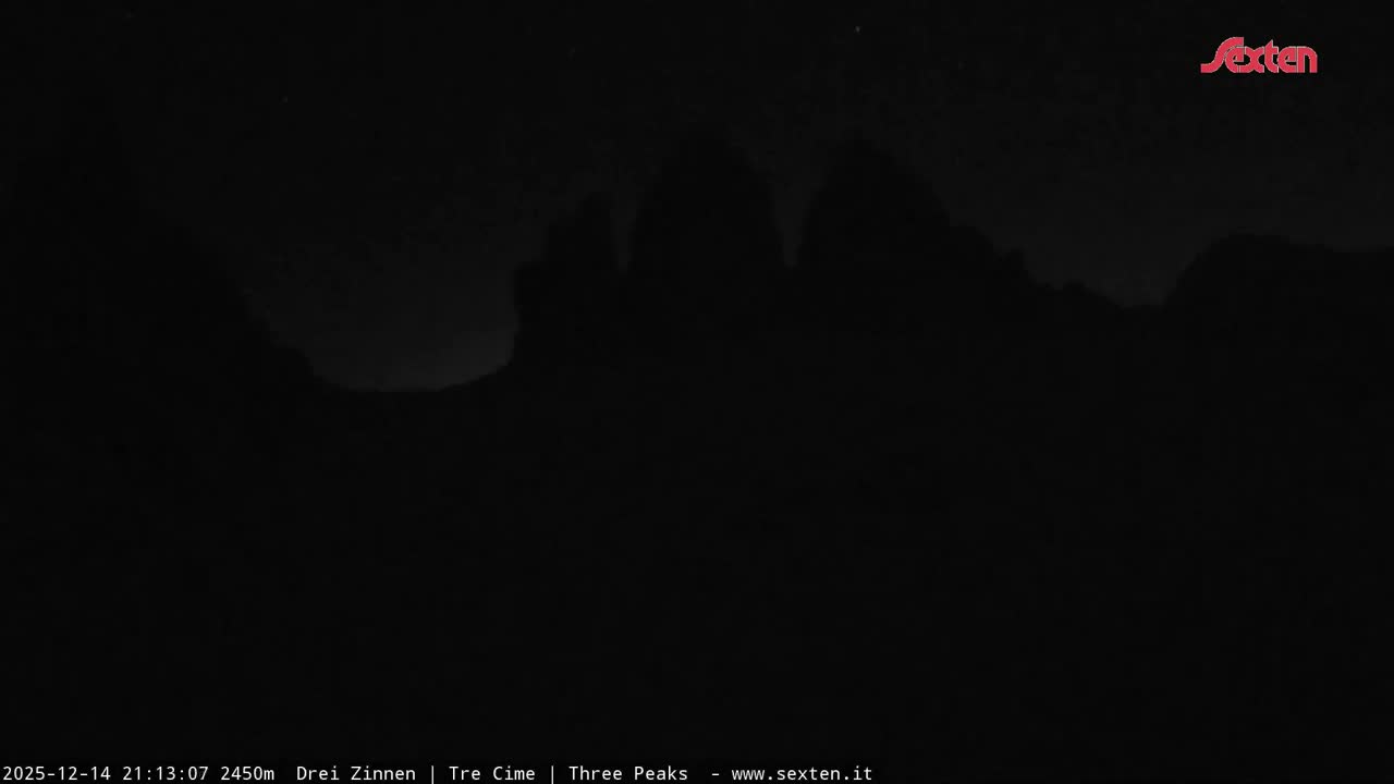 3 Zinnen Dolomites ,Tre Cime di Lavaredo (Three Peaks of Lavaredo) Live Cam - Belluno, Veneto, Italy