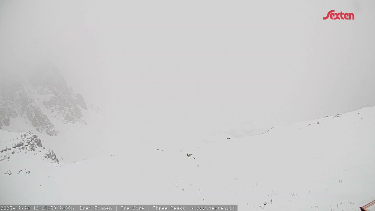 3 Zinnen Dolomites ,Tre Cime di Lavaredo (Three Peaks of Lavaredo) Live Cam - Belluno, Veneto, Italy