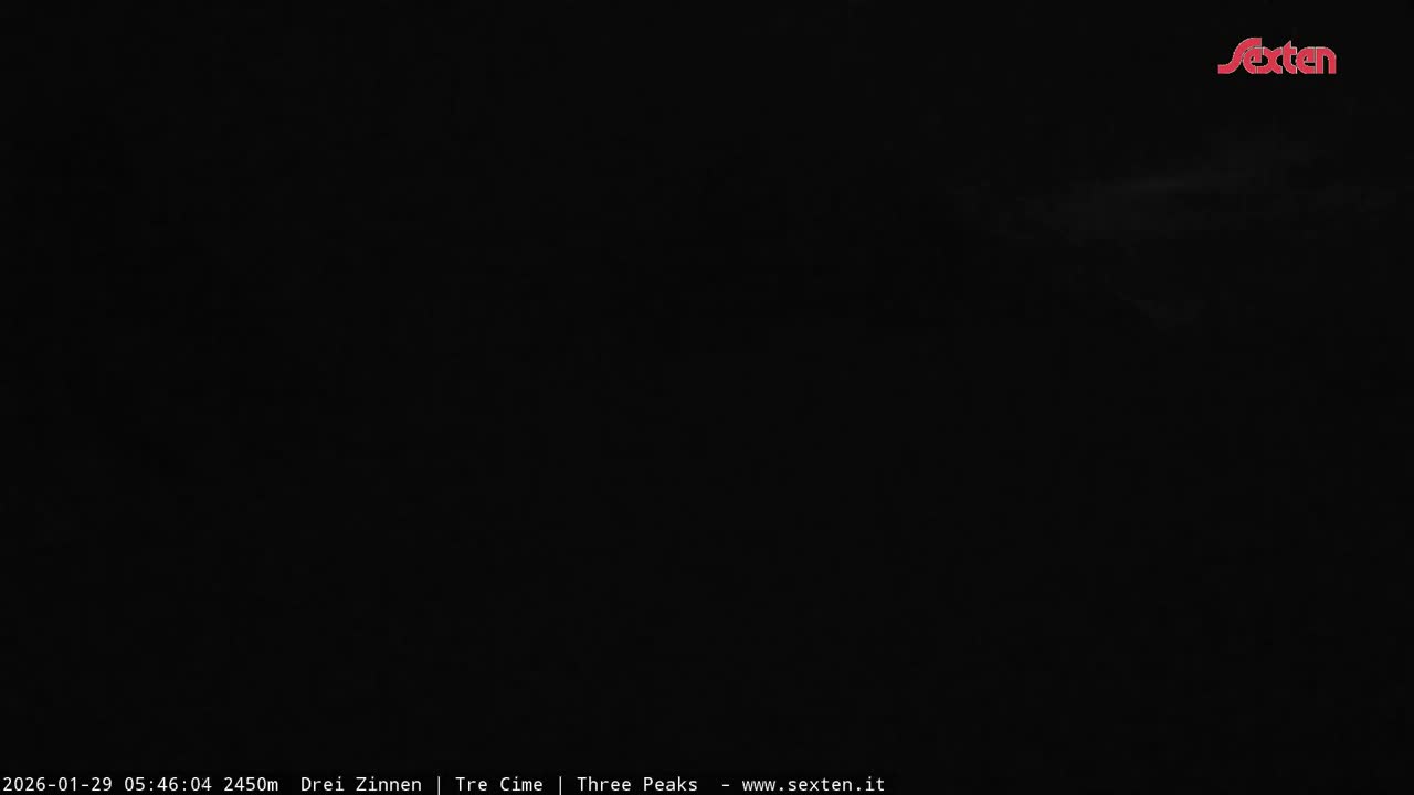 3 Zinnen Dolomites ,Tre Cime di Lavaredo (Three Peaks of Lavaredo) Live Cam - Belluno, Veneto, Italy